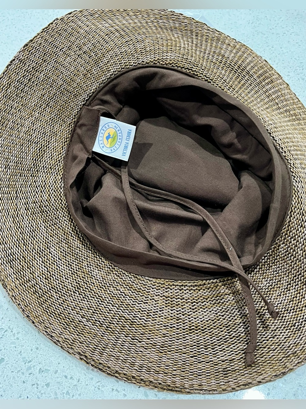 Wallaroo Hat Company Women's Victoria Fedora Tan Adjustable Internal Drawstring - Picture 6 of 7